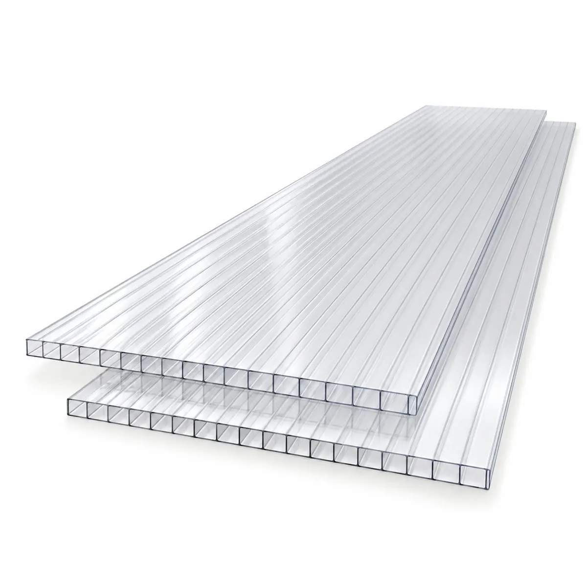 Clear Multiwall Polycarbonate — 4 × 12 ft