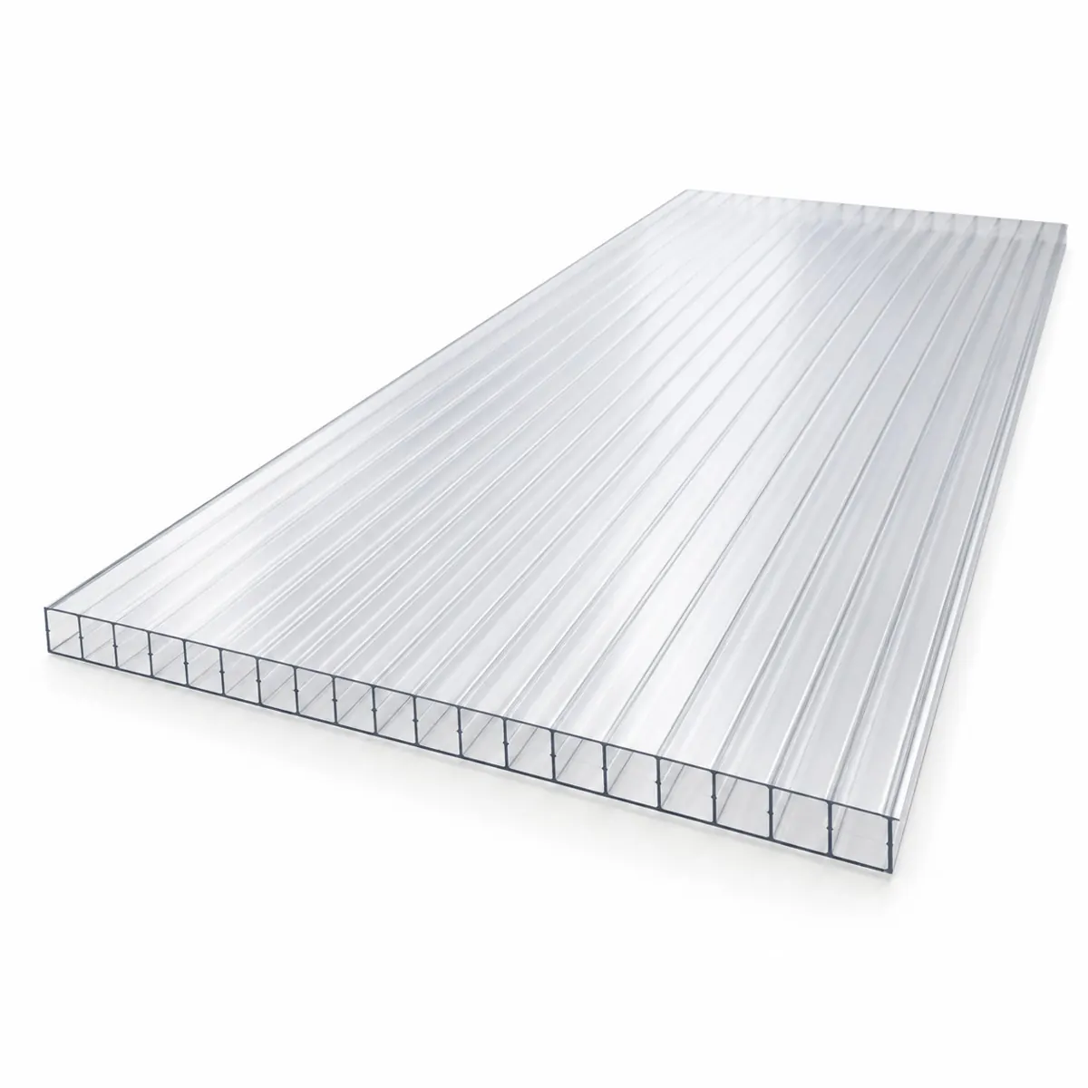 Clear Multiwall Polycarbonate — 4 × 8 ft
