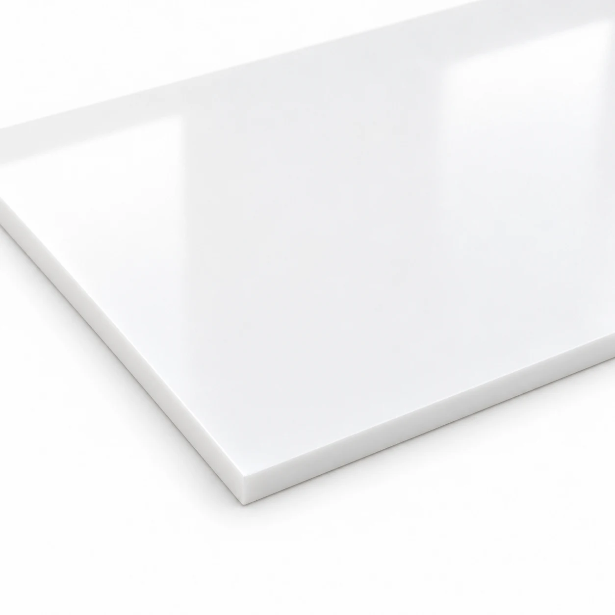 White HDPE Puck Board Sheet - 4 x 8 ft