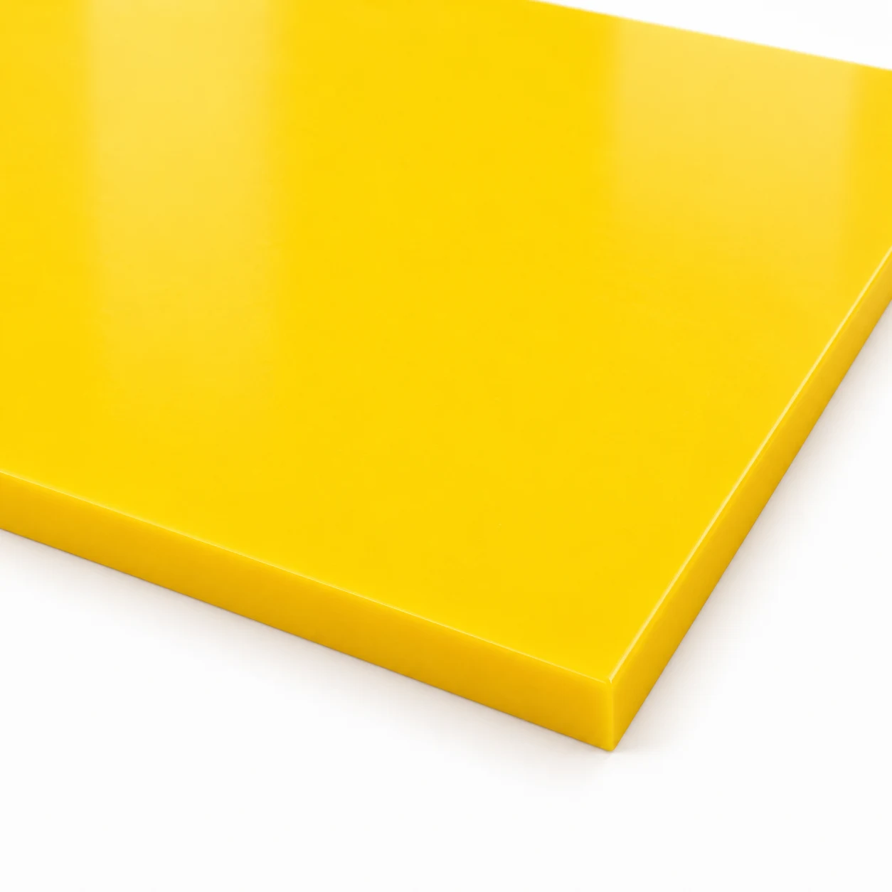 Yellow HDPE Puck Board Sheet - 4 x 8 ft