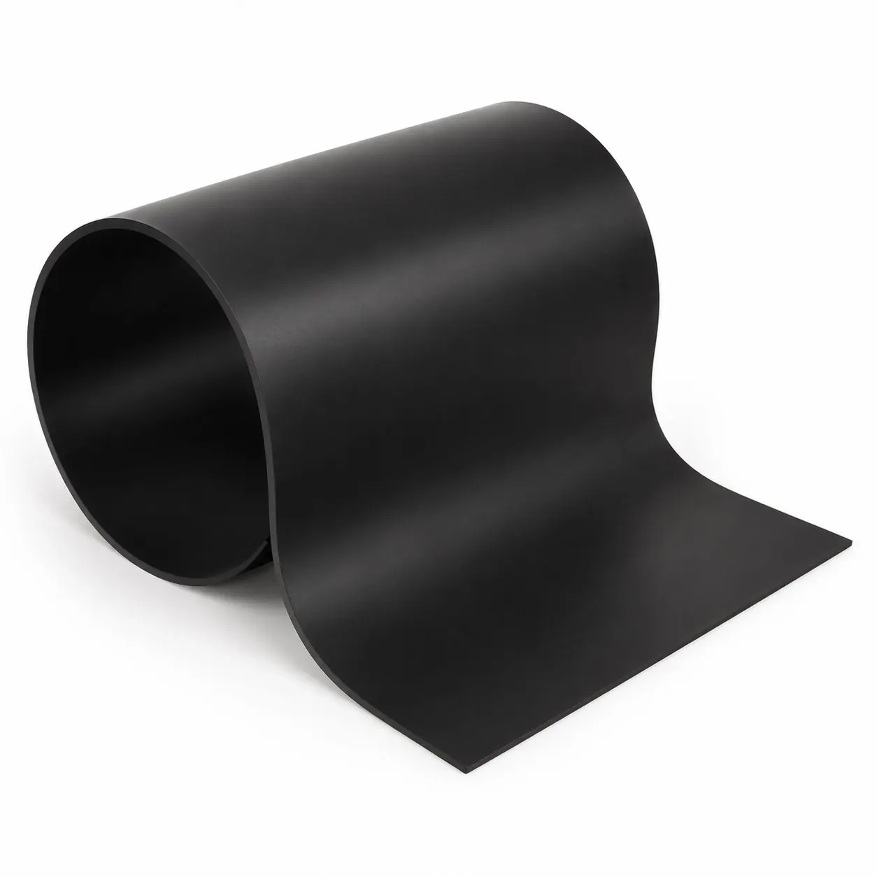 Black HDPE puck board — rolled · by request