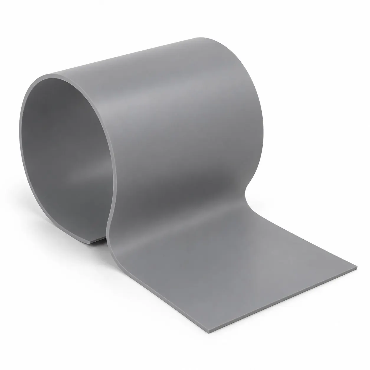 Grey HDPE puck board — rolled · by request