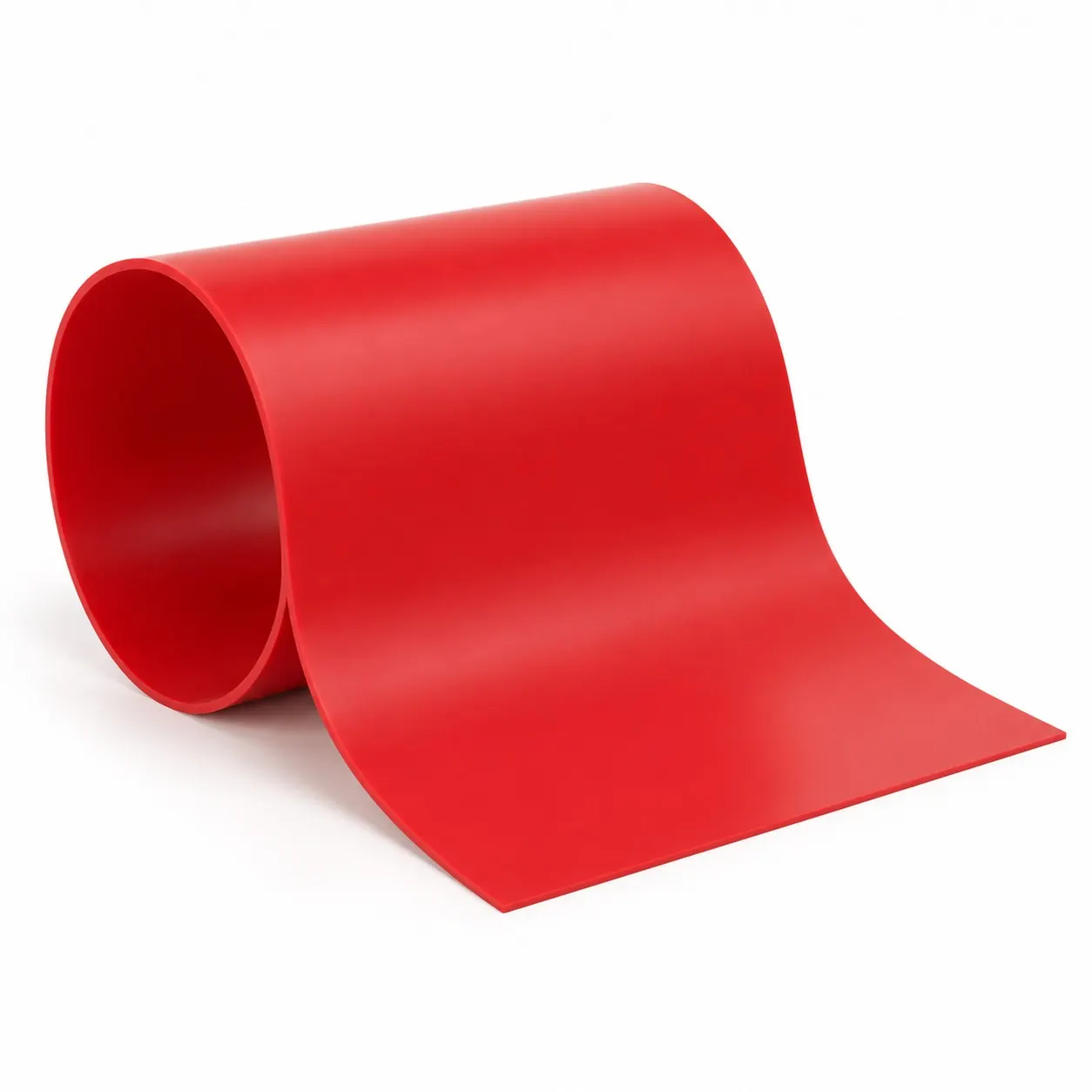 Red HDPE puck board — rolled · by request